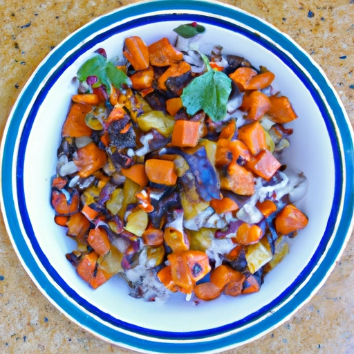 Wild Rice and Sweet Potatoes Quick Lunch