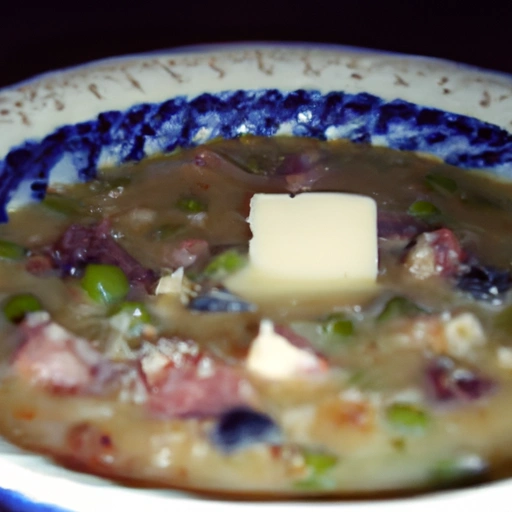 Winter Ham Soup with Blue Cheese