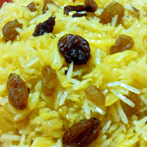 Yellow Rice with Raisins and Honey