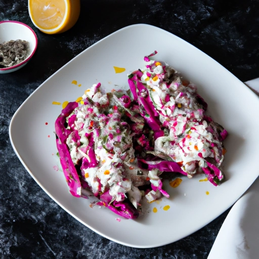 Zany Purple Belgian Endive and Crab Salad