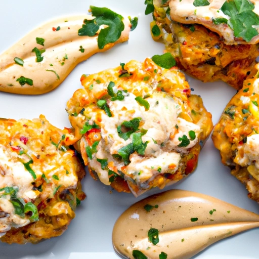 Zesty Crab Cakes with Creamy Pepper Sauce