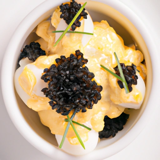 Zesty Egg Scramble with Caviar