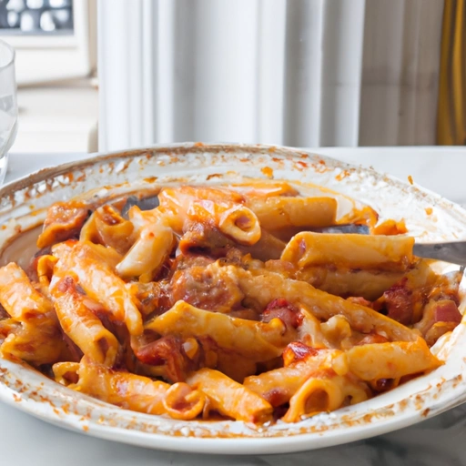 Ziti with Italian Sausage and Red Peppers