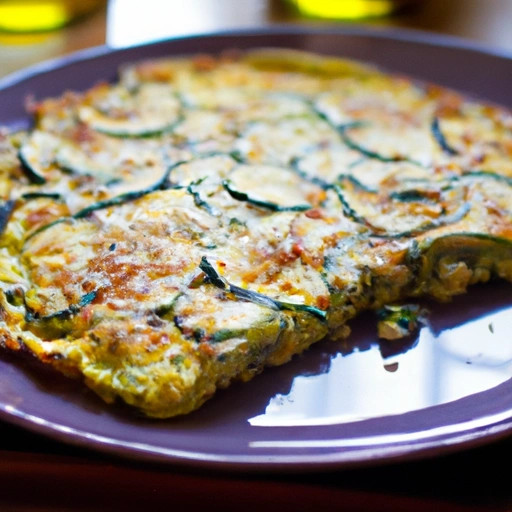 Frittata z cukinii z szalotkami, cebulą i czosnkiem