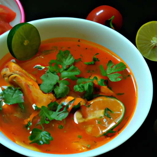 Hot and Sour Tomato-Chicken Soup