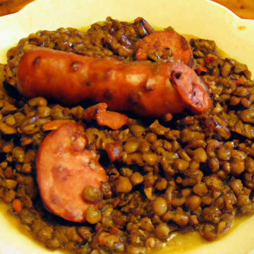 Polish Sausage and Lentils