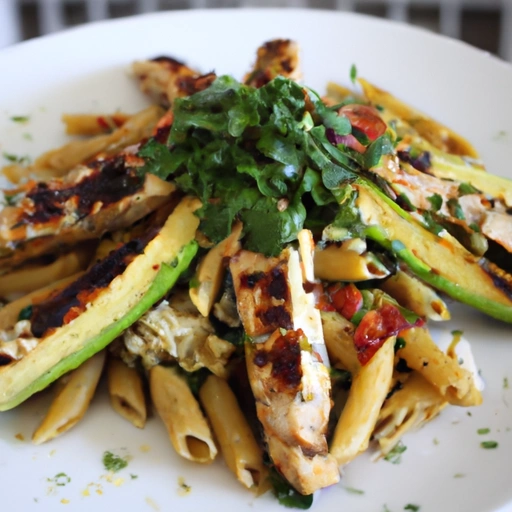 Roasted Garlic Avocado Pasta