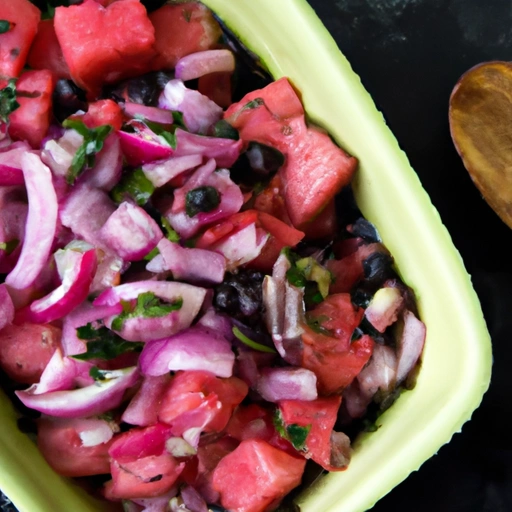 South-of-the-Border Watermelon Walla-Walla Sweet Onion Salsa