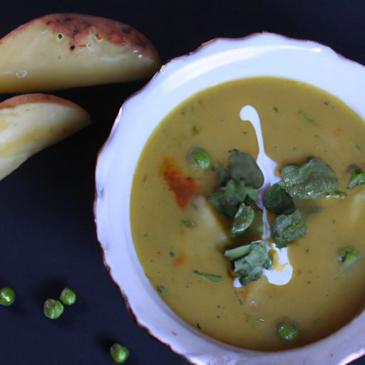 Spicy Potato and Pea Soup